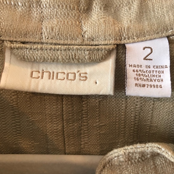 Chico's Metallic Tan Jacket - Picture 3 of 8